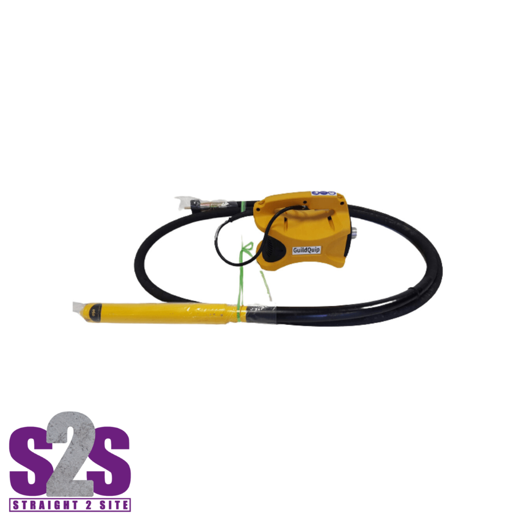 a yellow and black concrete vibrating poker