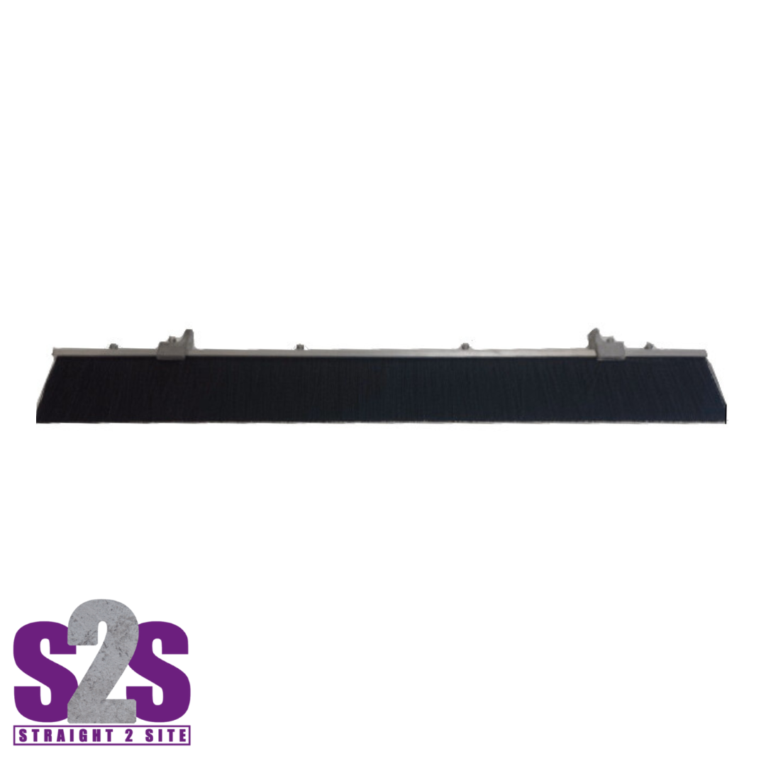 a single black fresno brush with soft bristles for finishing concrete