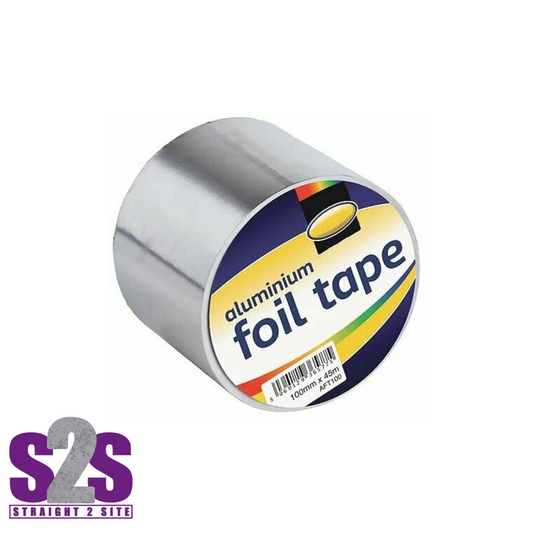a roll of silver, shiny Aluminium Foil Tape