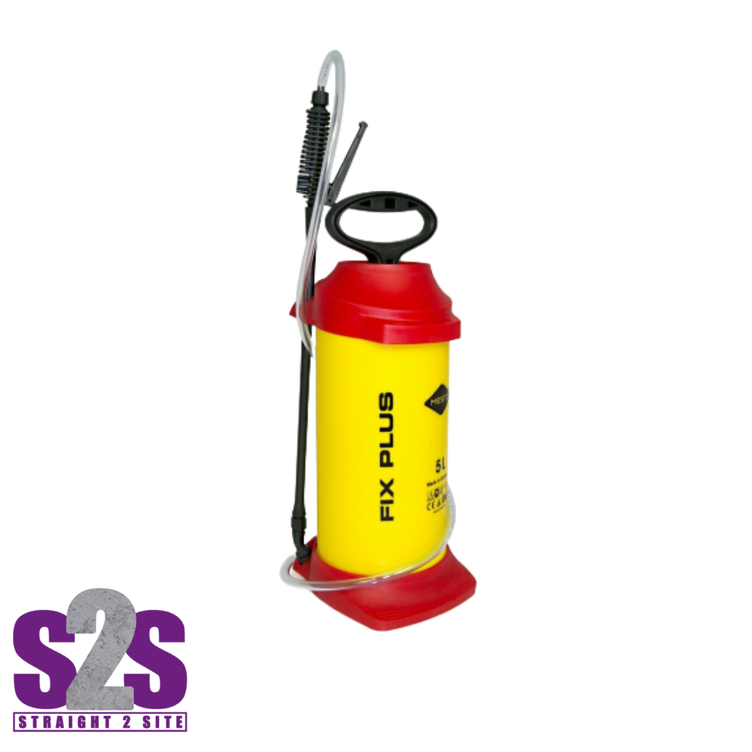 red and yellow 5 liter plastic sprayer