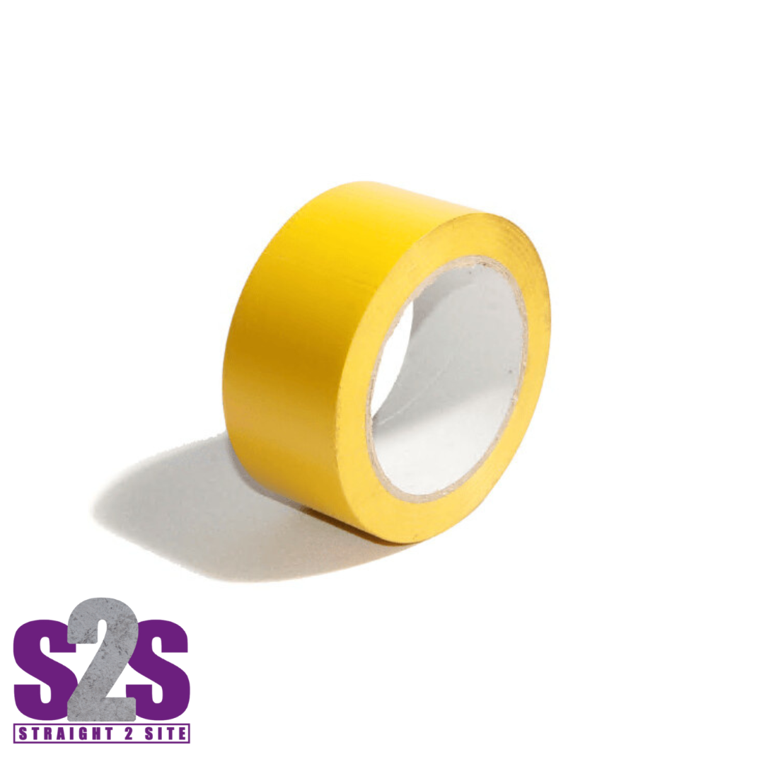 a yellow roll of formwork tape