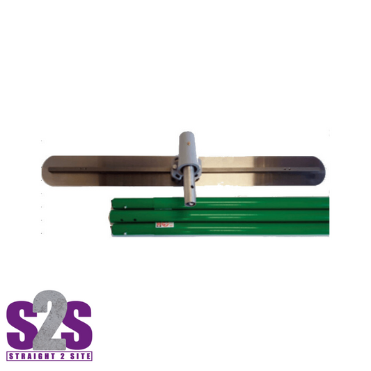 silver bullfloat blade, green knucklehead, 3 green handles
