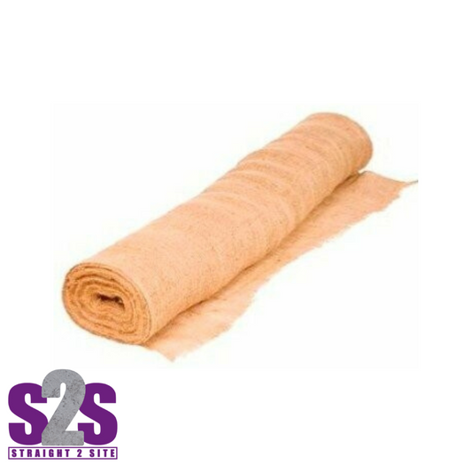 a roll or beige cloth hessian for concrete 