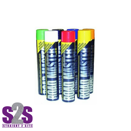 green, white, blue, red and yellow line marker paint