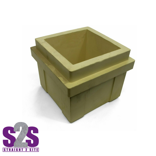 a yellow plastic cube mould