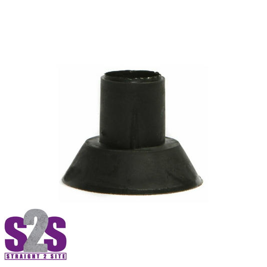 a single black tie bar plastic cone